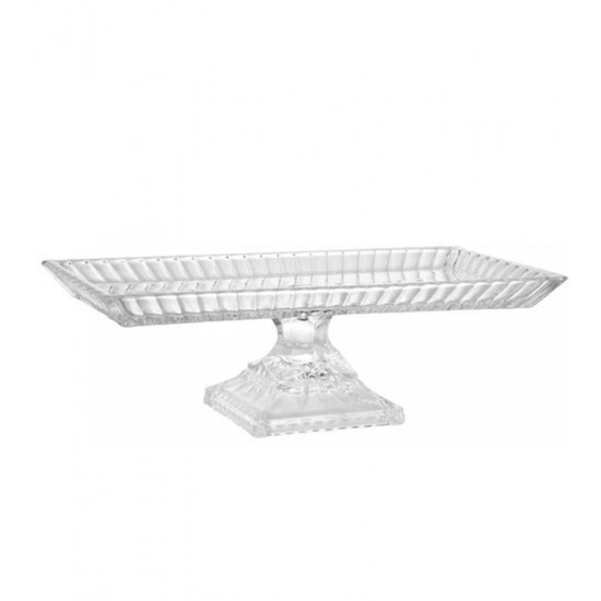 Travessa 34X17X11CM De Cristal Ecológico com pé Lys